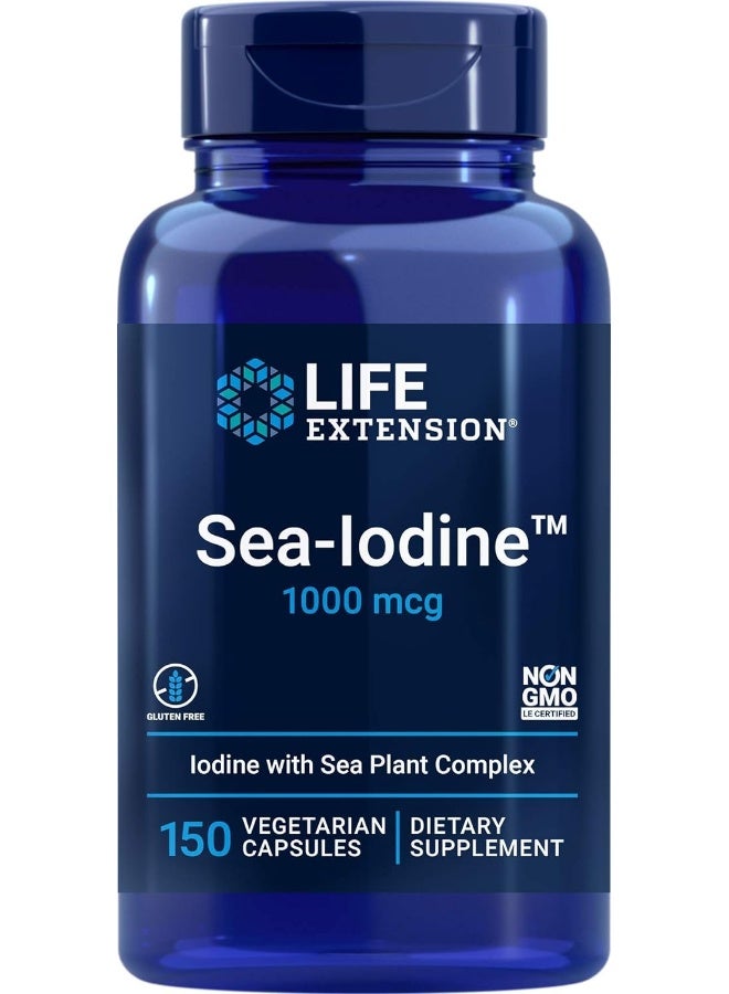 Sea-Iodine Capsules Supplement From Kelp And Bladder Wack (1000Mcg)50 Veg Caps