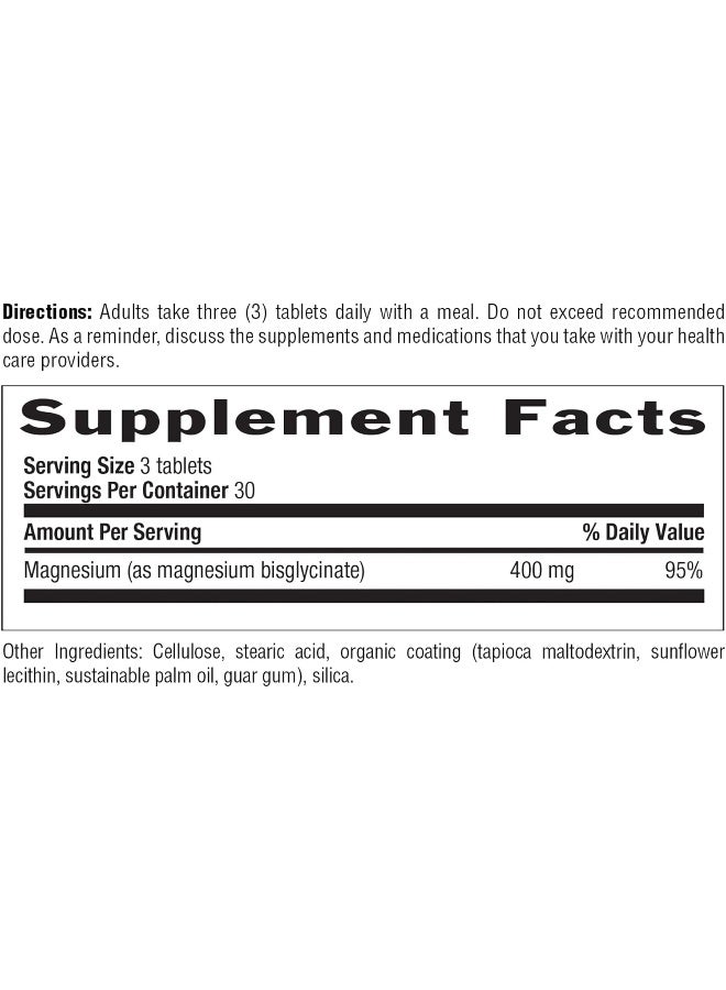 Chelated Magnesium Glycinate, 400 Mg, 90 Tablets