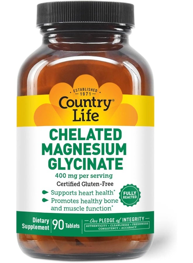 Chelated Magnesium Glycinate, 400 Mg, 90 Tablets