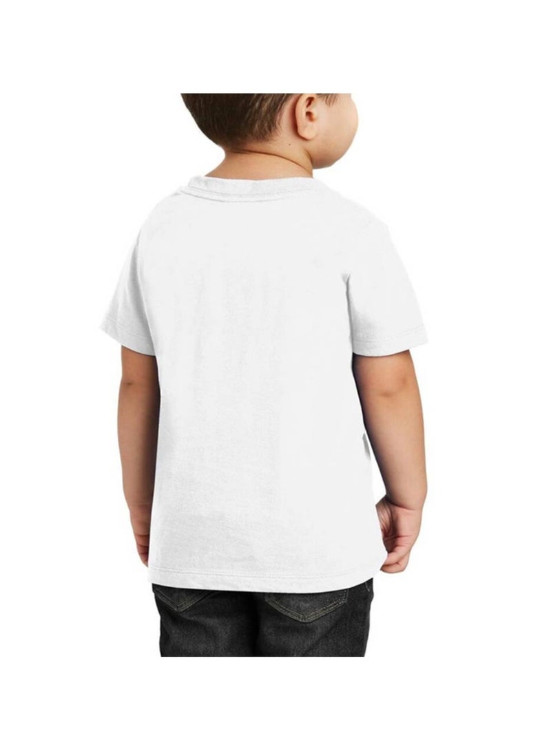 Saudi National Day Tshirt for Boys - Short Sleeve Round Neck Cotton Tshirt - Ideal for National Day Celebrations, School Events