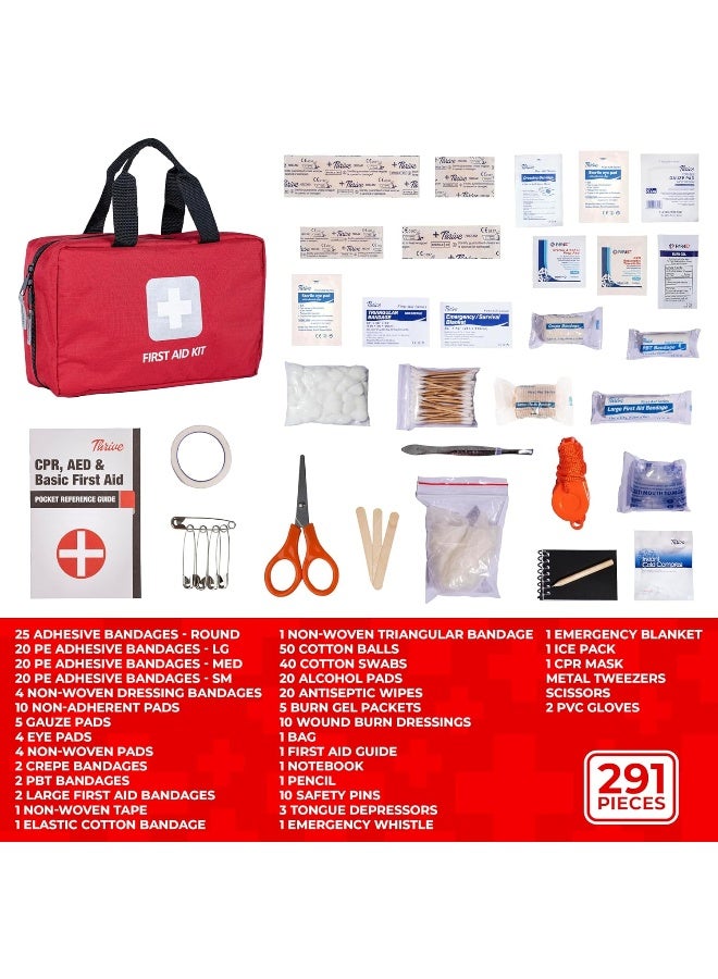 First Aid Kit – 291 Pieces – Bag