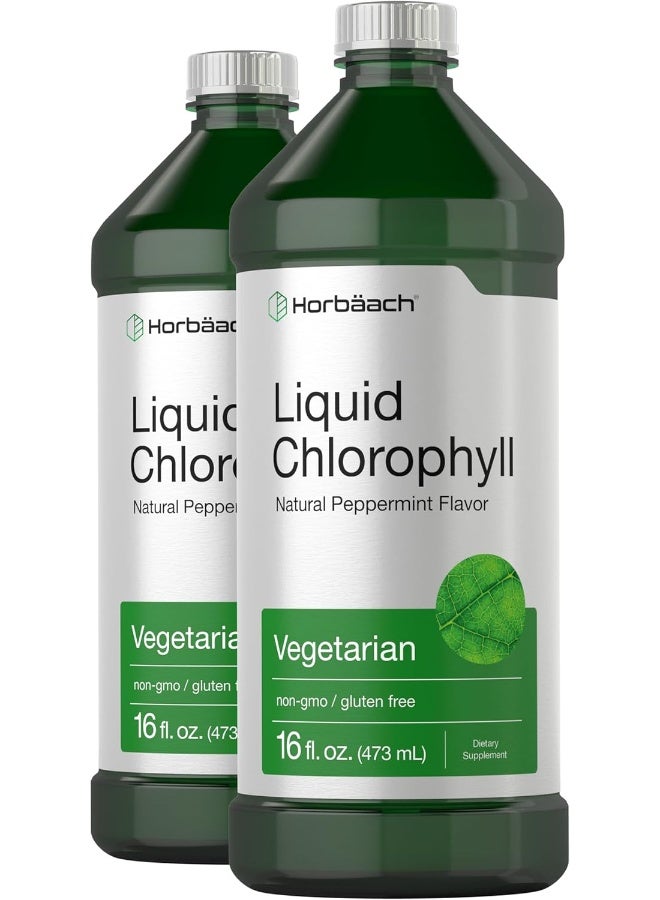 Liquid Chlorophyll 950Ml (2 X 470Ml Bottles) Vegetarian, Non Gmo, Gluten Free Unflavored 100 Mg Chlorophyll Internal Deodorant