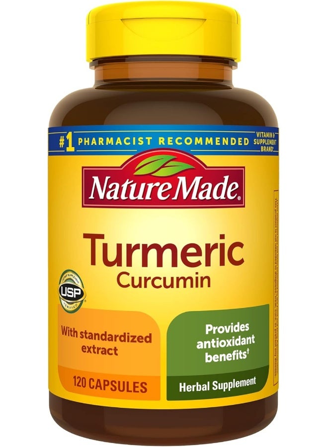 Turmeric Curcumin 500 Mg, Herbal Supplement For Antioxidant Support, 120 Capsules, 120 Day Supply