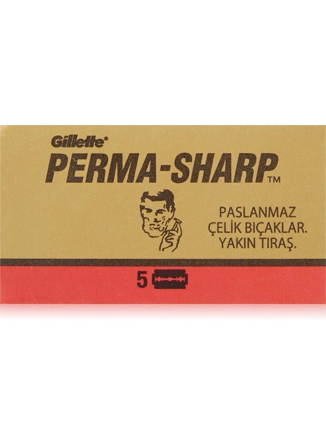 30 Perma-Sharp Super Double Edge Razor Blades