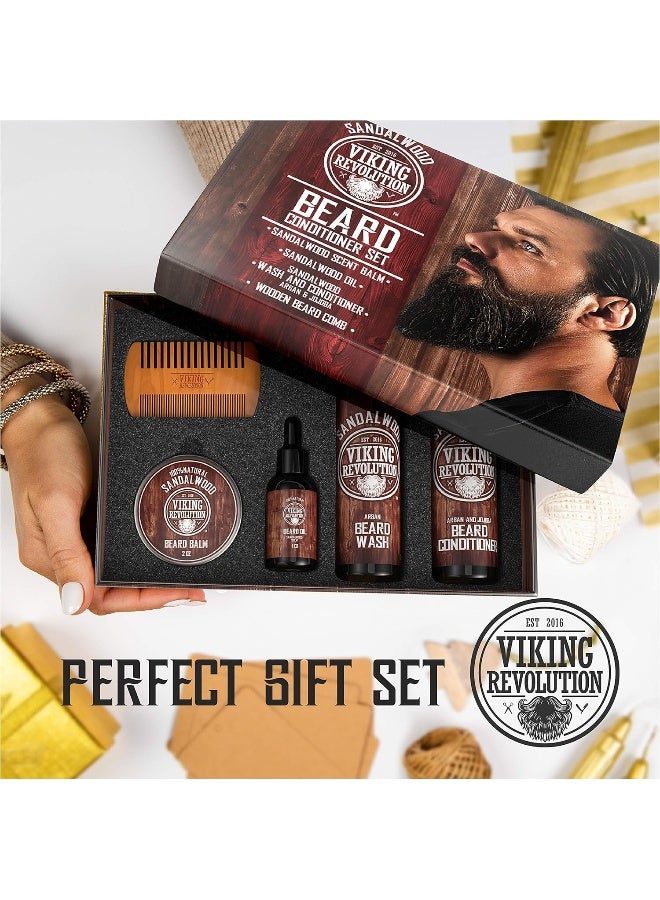 Ultimate Beard Care Conditioner Kit Beard Grooming Kit For Men SoftensSmoothes And Soothes Beard ItchContains Beard Wash & ConditionerBeard OilBeard Balm And Beard CombSandalwood Scent