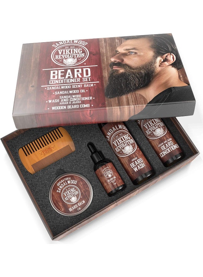 Ultimate Beard Care Conditioner Kit Beard Grooming Kit For Men SoftensSmoothes And Soothes Beard ItchContains Beard Wash & ConditionerBeard OilBeard Balm And Beard CombSandalwood Scent