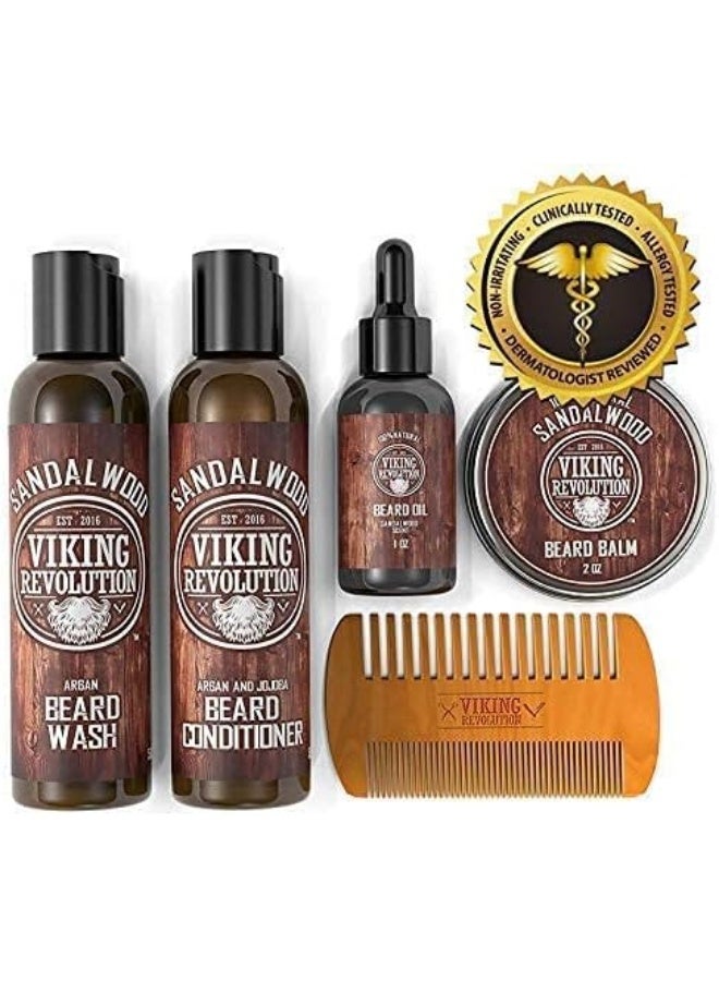 Ultimate Beard Care Conditioner Kit Beard Grooming Kit For Men SoftensSmoothes And Soothes Beard ItchContains Beard Wash & ConditionerBeard OilBeard Balm And Beard CombSandalwood Scent