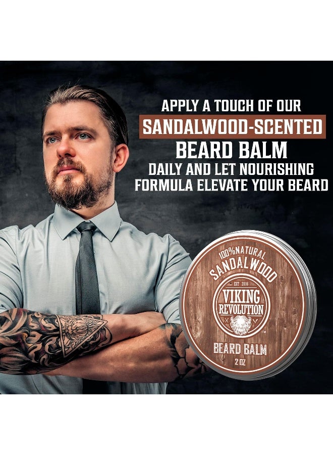 Beard Balm With Sandalwood Scent And Argan & Jojoba Oils