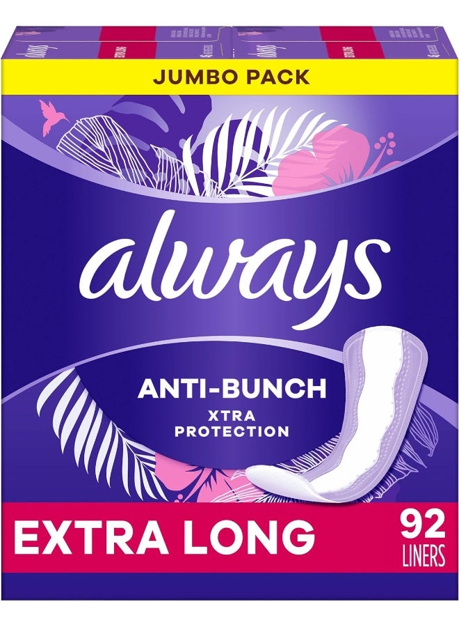 Xtra Protection Daily Liners Extra Long Unscented92 Count