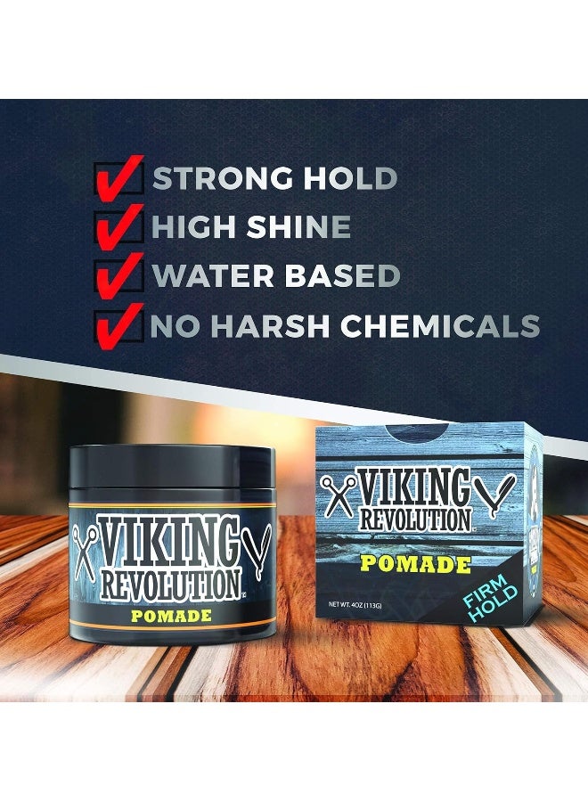 Pomade For Men 4Oz - Firm Strong Hold And High Shine For Classic Styling - Water Based And Easy To Wash Out By  (Firm, 1 Pack)