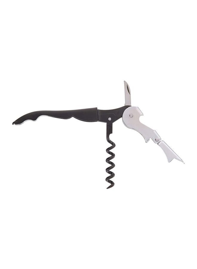 Double-Hinged Waiters Corkscrew Silver/Black