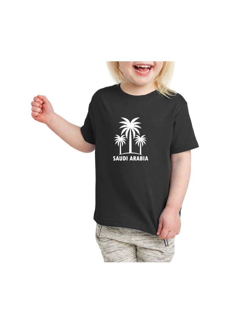 Saudi National Day T Shirt for Girls, Cap, Badge, Flag Set Celebrate Pakistan Saudi National Day with this Kids Combo Pack in Style