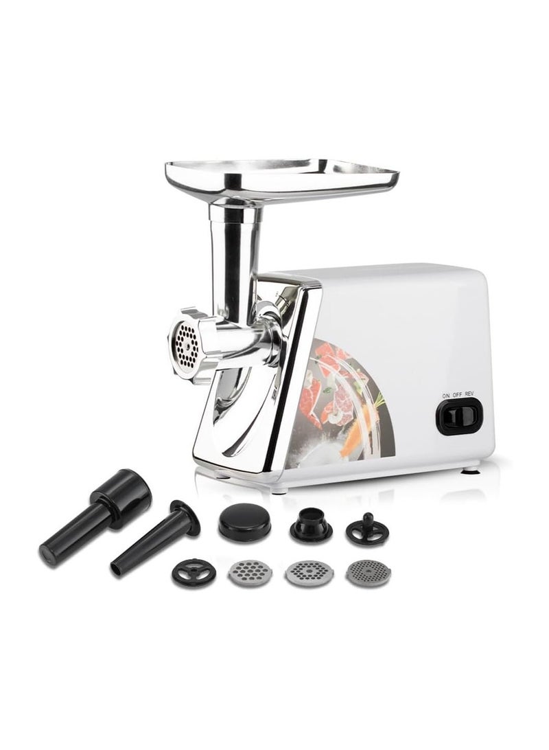 COOLBABY Electric Meat Grinder, 300W Max Stainless Steel Meat Mincer, Sausage Stuffer Maker, Food Grinder with 3 Plates, Sausage & Kubbe Kit, for Home Kitchen & Commercial Using