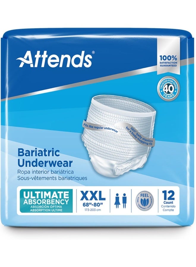 Bariatric Protective Underwear With Dermadry Technology For Adult Incontinence Care, Xx-Large, Unisex, 48 Count