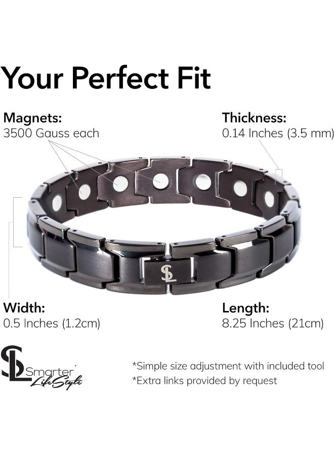 Elegant Titanium Magnetic Therapy Bracelet Pain Relief For Arthritis And Carpal Tunnel