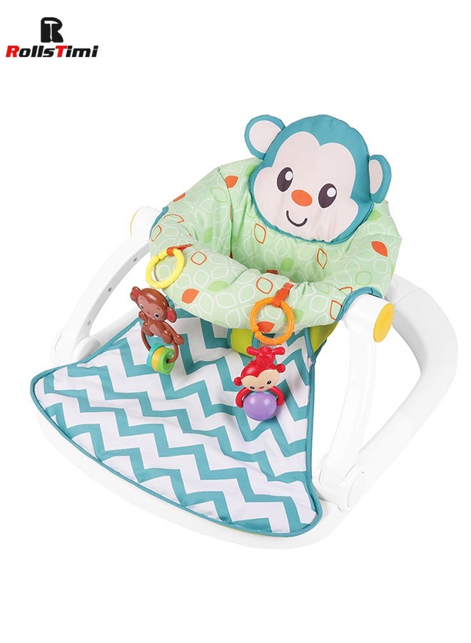 Monkey Themed Baby Play Sit-Me-Up Floor Seat Suitable For 0M And Above