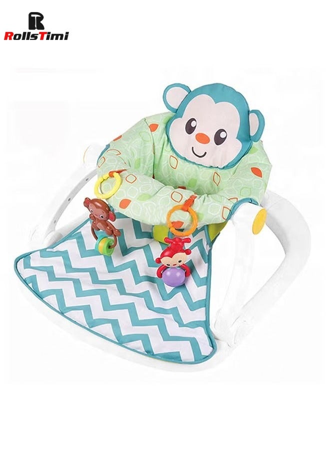 Monkey Themed Baby Play Sit-Me-Up Floor Seat Suitable For 0M And Above