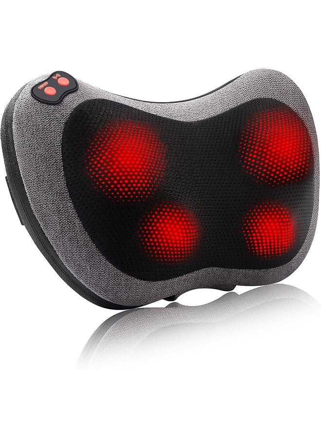 Back Massager With Heat, Shiatsu Back And Neck Massager With Deep Tissue Kneading, Electric Back Massage Pillow For Back, Neck, Shoulders, Legs, Foot, Body Muscle Pain Relief, Use At Home, Car, Office