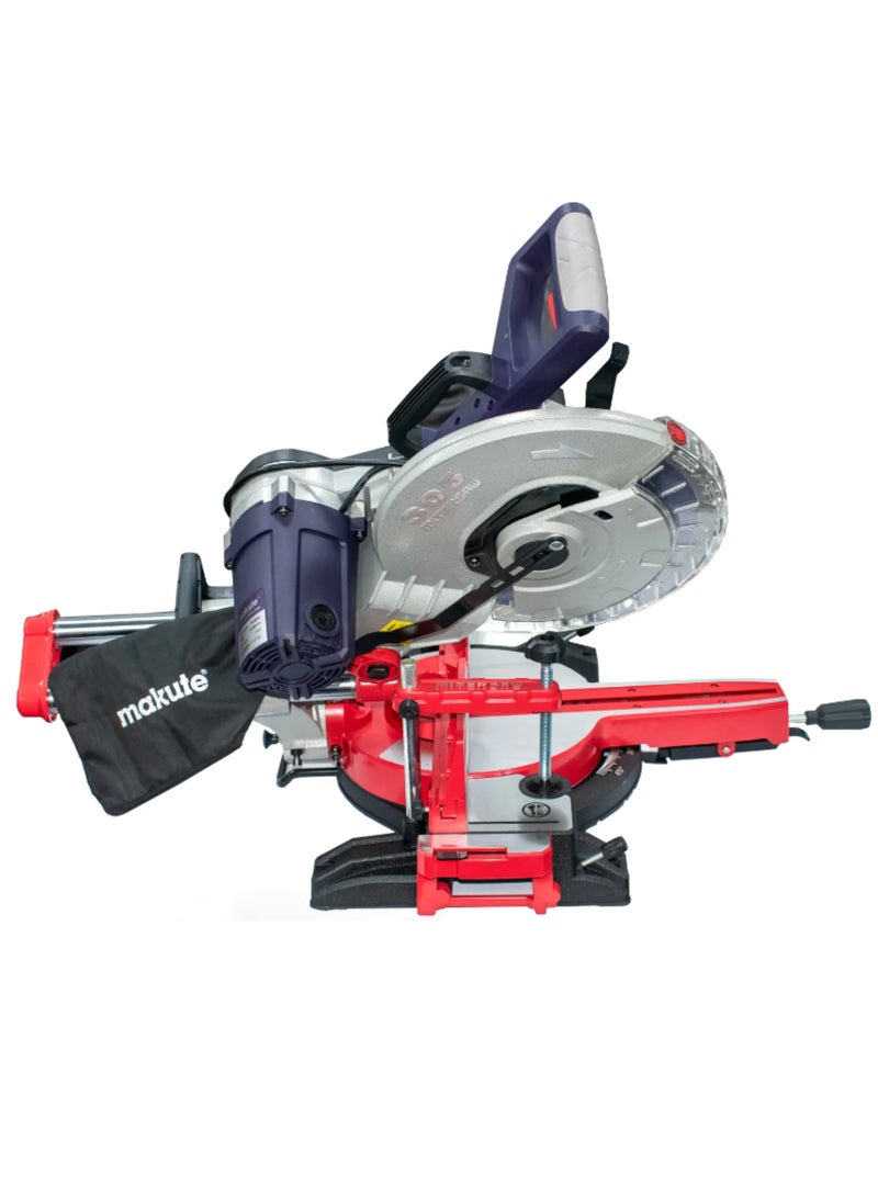 12-Inch Miter Saw with 2000W, 4500 RPM Speed, 305mm Disc for Wood and Metal Cutting - All Copper Wire Motor, 220-240V, MS121-305