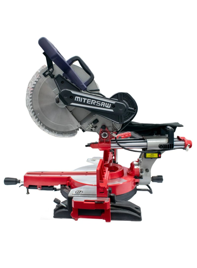 12-Inch Miter Saw with 2000W, 4500 RPM Speed, 305mm Disc for Wood and Metal Cutting - All Copper Wire Motor, 220-240V, MS121-305