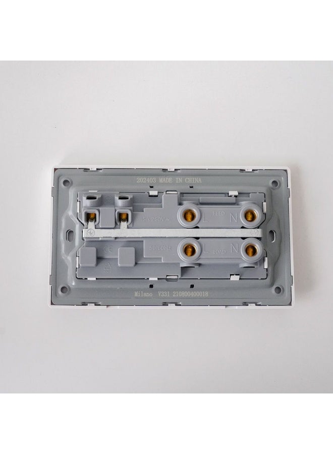 Milano Cooker Unit Wall Mounted Cooker Outlet Switch With On And Off For Modern Home Aura Wh