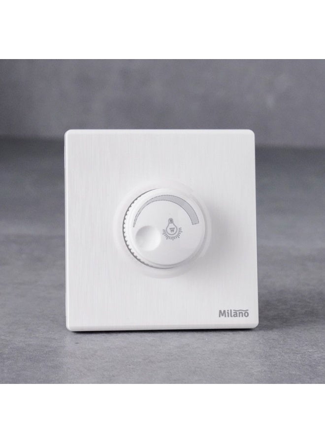 Milano 500W Light Dimmer Dimmer Light Switch for Dimmable LED Incandescent Halogen Bulbs Stepless Leading Edge Dimmer Switch Aura Wh