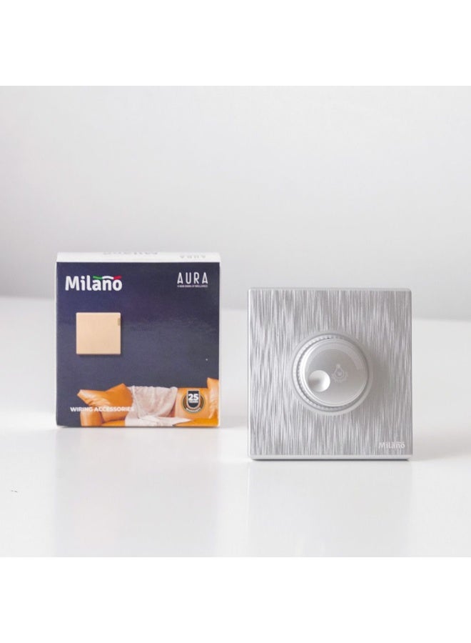 Milano 500W Light Dimmer Dimmer Light Switch for Dimmable LED Incandescent Halogen Bulbs Stepless Leading Edge Dimmer Switch Aura Slvr