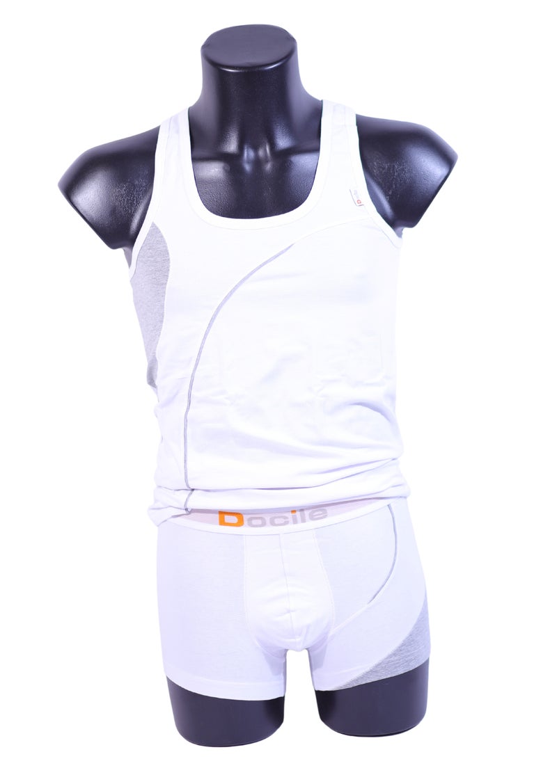 Men's Set of Boxer & Sleeveless T-Shirt