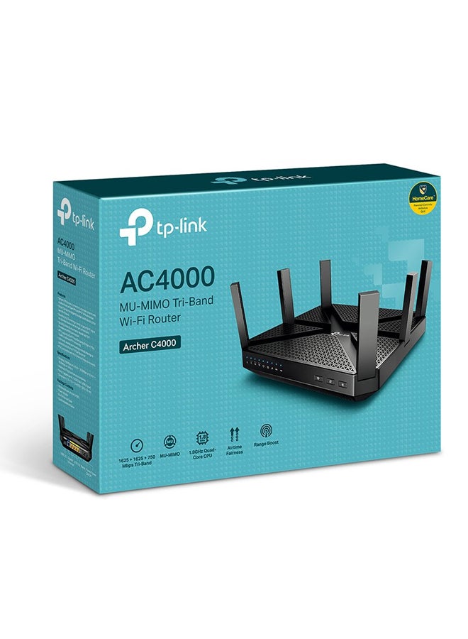 Archer C4000 MU-MIMO Tri-Band Wi-Fi Router Black