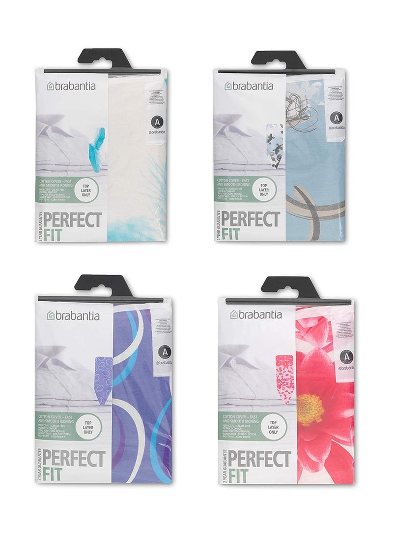 Brabantia Ironing Board Cover Size A with 2 mm Foam - 110 x 30, Slimline, Bright Assorted Colours