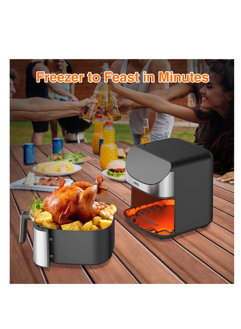 Air Fryer Essentials Vision, 8L Capacity, 10 Cooking Presets with Clear Window and Light, ProCyclone Technology,1700 Watts