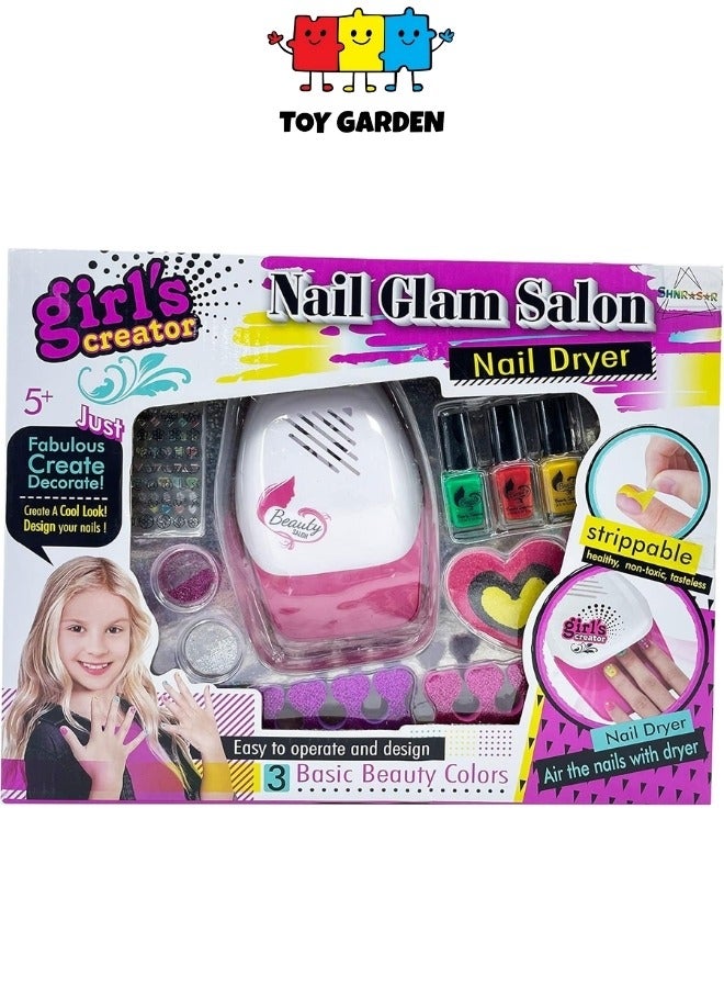 Nail Glam Salon for Girls – Emoji Manicure & Pedicure Kit | Fun Nail Art Kit for Girls Ages 5-10