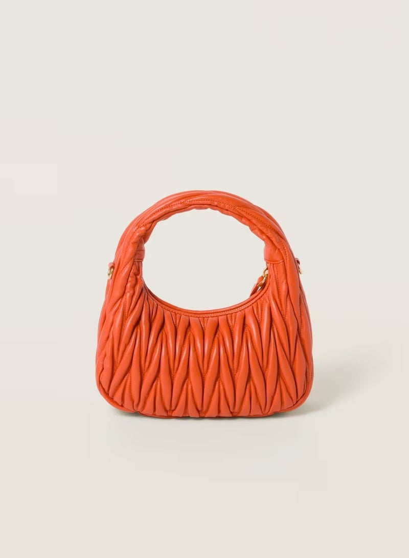 MIU Wander nappa leather hobo Shoulder Bag