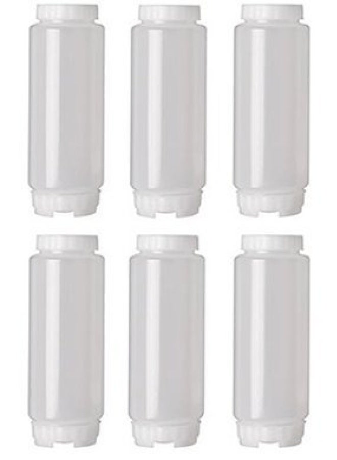 6 Pack  20 Oz. Squeeze Bottles