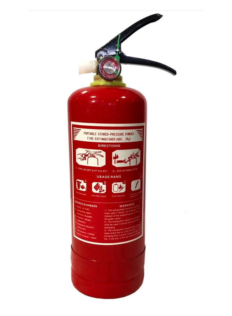 Fire Extinguisher Portable Dry Powder UAE Civil Defense Approved 2 KG