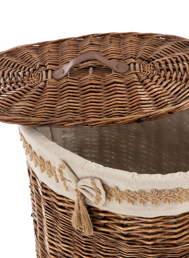 Moana Willow Laundry Hamper With Lid Brown 41x29x45cm