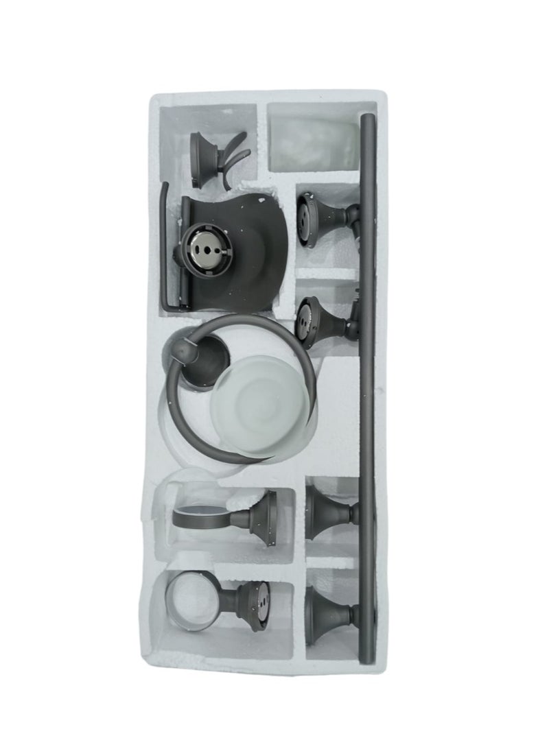 11-Piece Black Bathroom Accessories Set: Complete Bath Hardware for Hotel Elegance