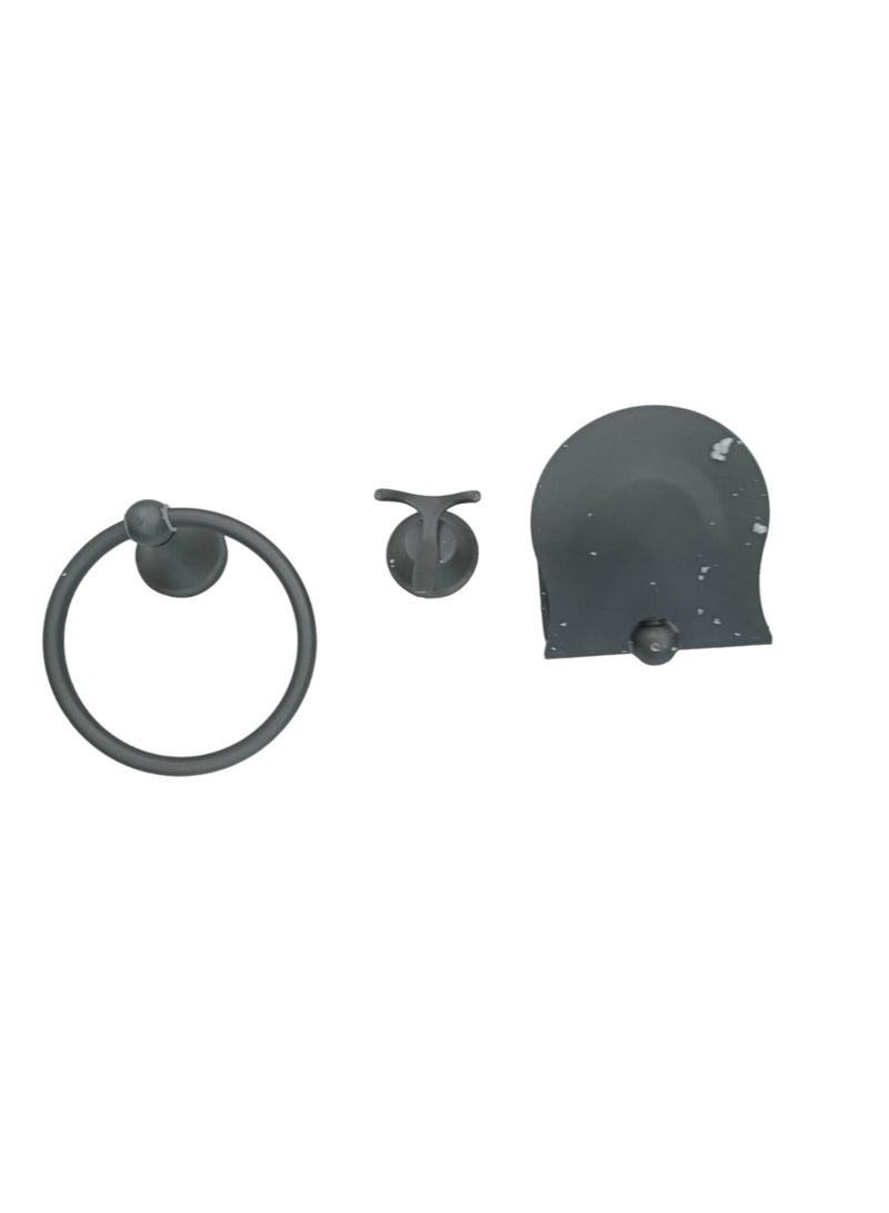11-Piece Black Bathroom Accessories Set: Complete Bath Hardware for Hotel Elegance
