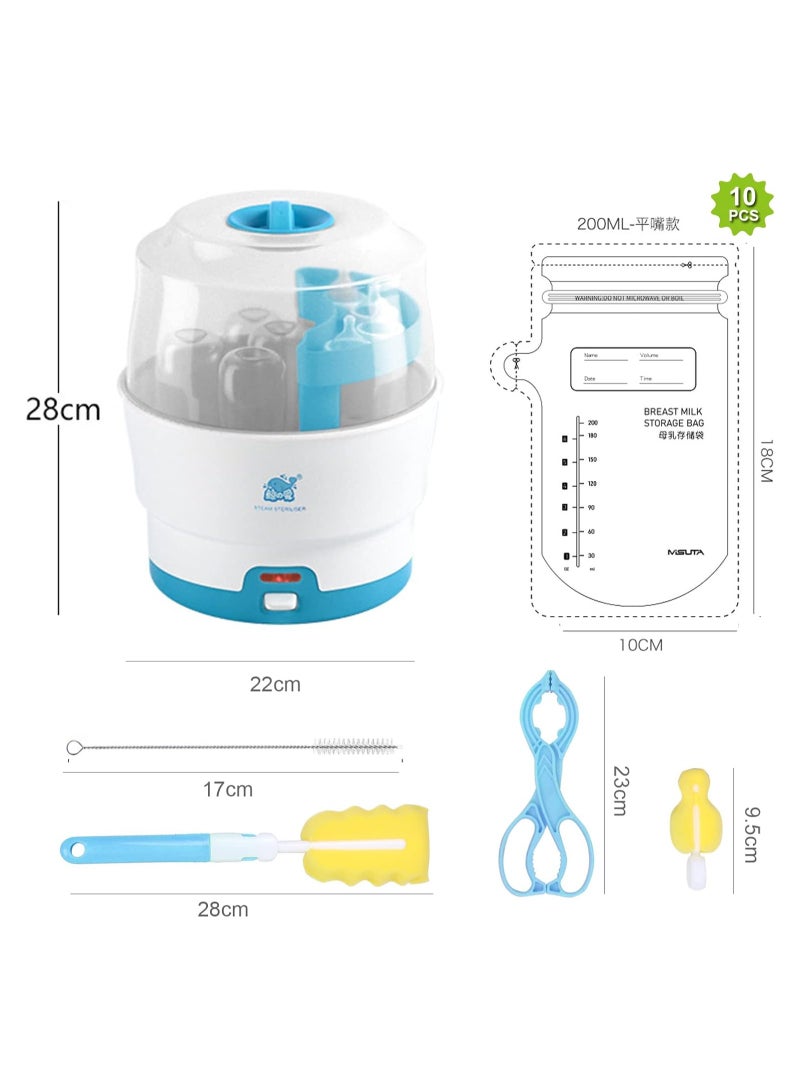Baby Bottle Sterilizer, Electric Steam Bottle Sterilizer And Dryer, Safe Material BPA free, Anti-dry Non-stop Power Supply