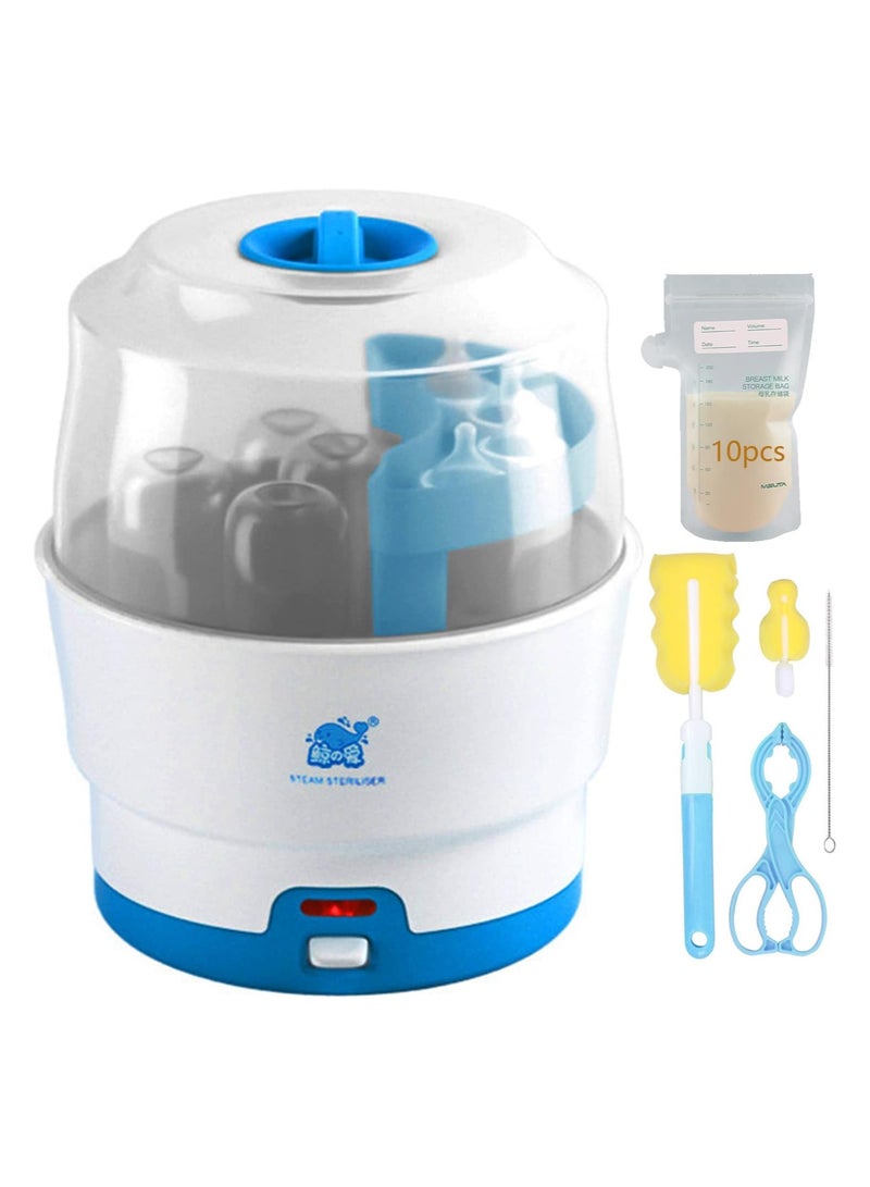 Baby Bottle Sterilizer, Electric Steam Bottle Sterilizer And Dryer, Safe Material BPA free, Anti-dry Non-stop Power Supply