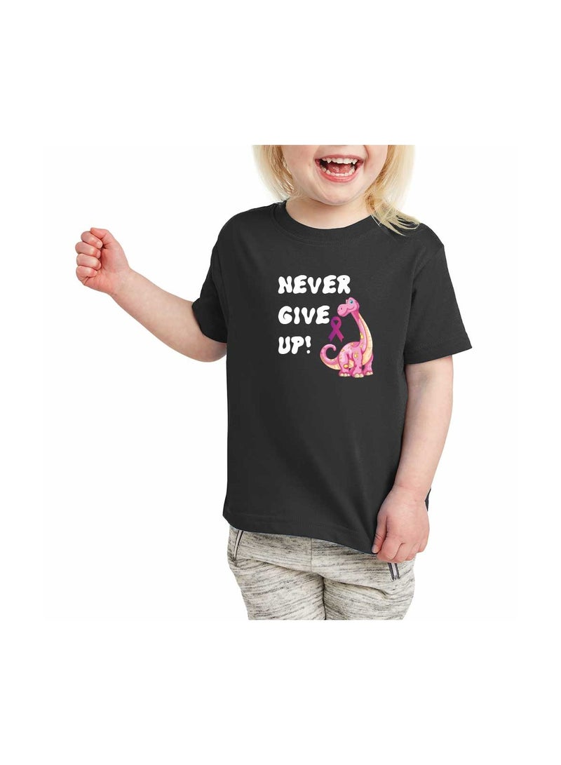 PinkCancer Awareness Kids T-Shirts for Girls – Support and Inspire with Pink Ribbon Design – Round Neck Short Sleeve Soft Cotton T-Shirt