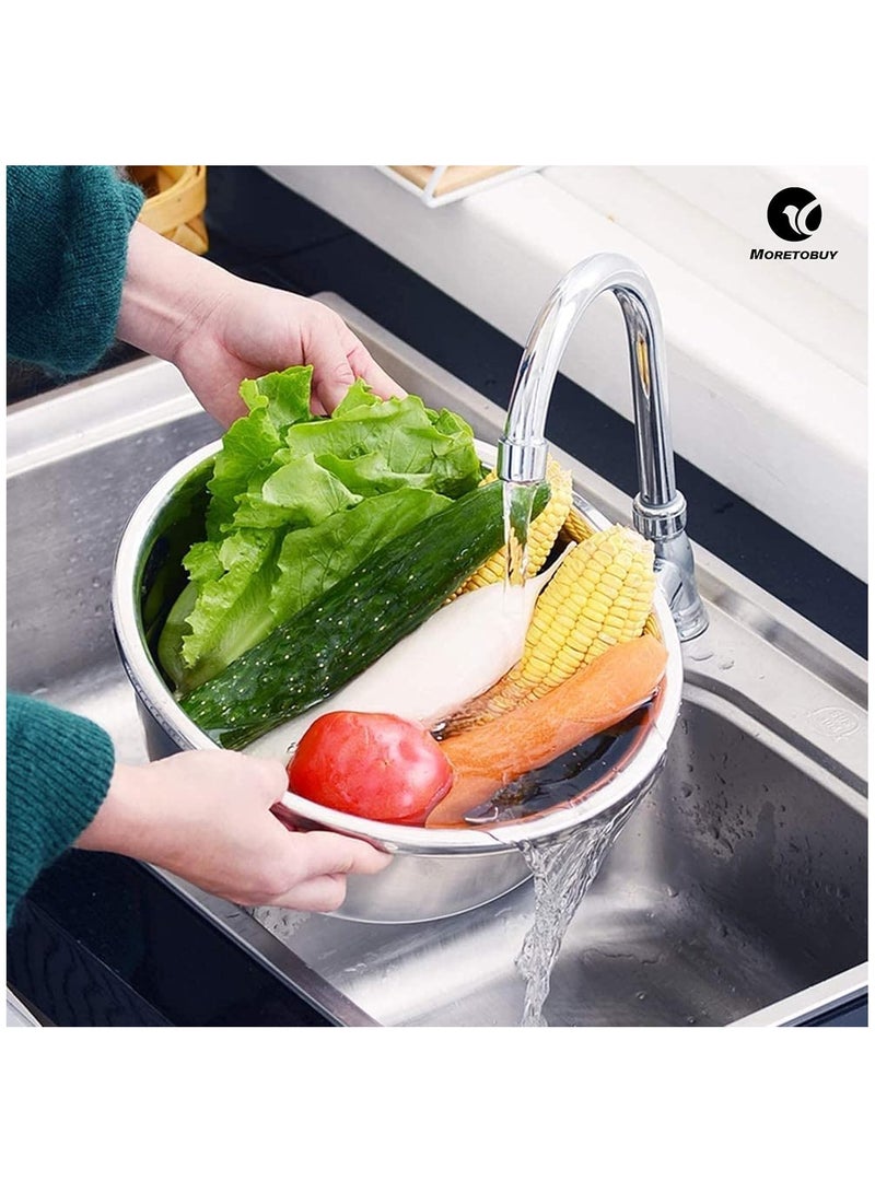 Multifunctional Stainless Steel Drain Basket Multi-purpose Vegetable Slicer Graters For Kitchen,3 In 1 Graters Cheese Grater Salad Maker Bowl Drain Basin Ginger Grater Basket Vegetable Cutter