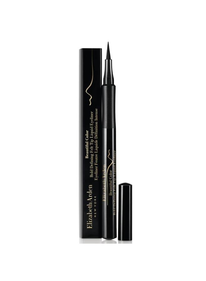 Elizabeth Arden Beautiful Colour Bold Defining Felt Tip Liquid Eye Liner - Seriously Black 1.2ml