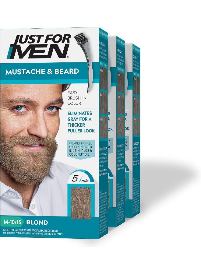 Mustache And Beard Brush-In Color Gel, Blond (Pack Of 3)