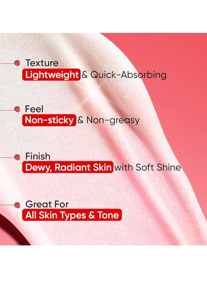 DOT & KEY Strawberry Dew Strobe Cream For Face Combo(Pack Of 2,30Ml Each)|Skin Radiance Cream|Moisturizer & Highlighter For Face|For Dewy Glazed Instant Glow|Boosts Hydration|For All Skin Types