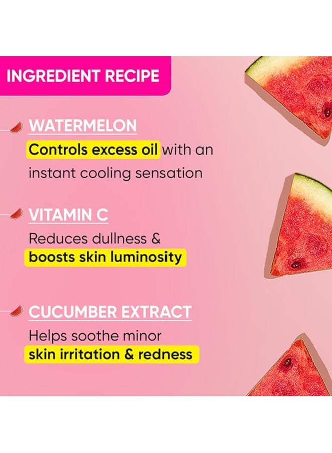 Watermelon Super Glow Gel Face Wash With Vitamin C&Cucumber|Face Wash For Glowing Skin|Oil Free Face Wash|Removes Excess Oil&Dirt|For Combination & Oily Skin|For Women & Men|100Ml