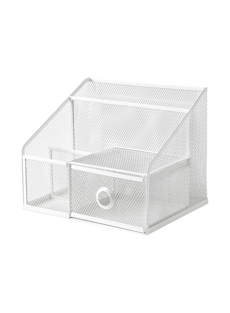 desk organiser white 25x20 cm