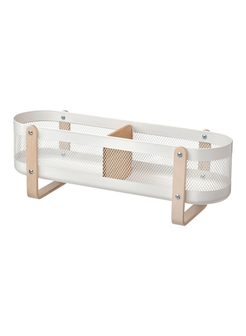 desk organiser white 50x16x17 cm