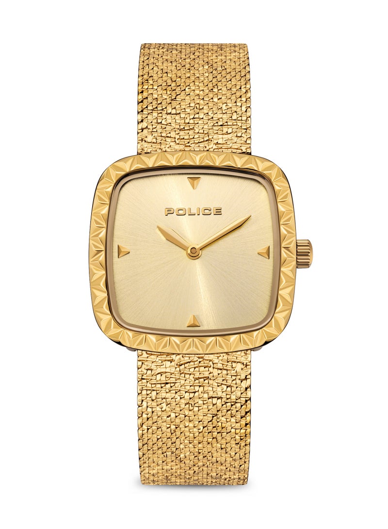 Women's MEA-L03 Champagne Gold Dial With Yellow Gold Plated Plated Stainless Steel Bracelet Watch