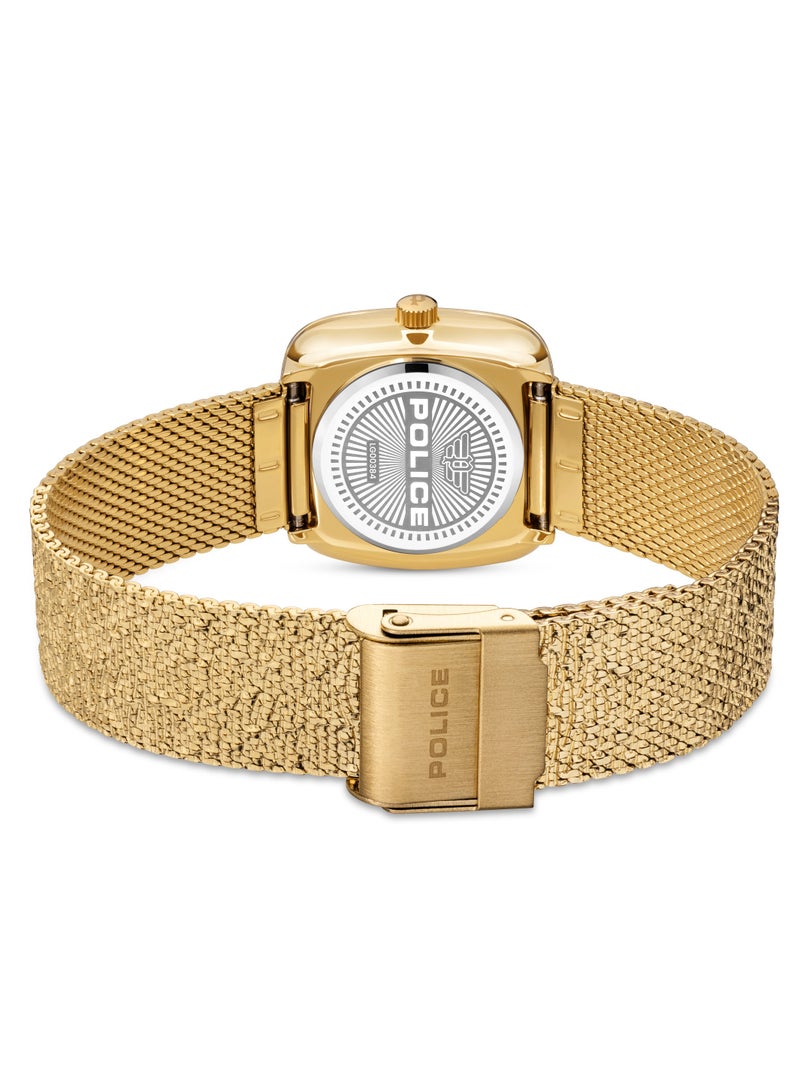 Women's MEA-L03 Champagne Gold Dial With Yellow Gold Plated Plated Stainless Steel Bracelet Watch